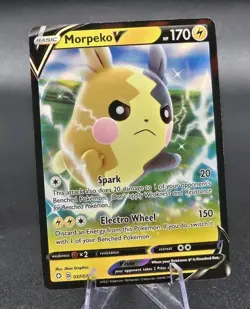 Morpeko V 37/72 Shining Fates Shiny Holo Rare Pokemon TCG 2021 - Image 2