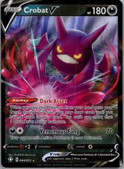 Pokemon TCG Crobat V 44/72 Shining Fates - Image 1