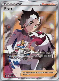 2021 Pokemon Shining Fates #069/072 Piers Full Art Holo Ultra Rare - Image 1
