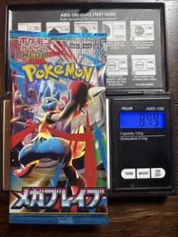 Heavy 8.49g Pokemon Sealed Mega Brave Japanese Booster Pack - Image 1
