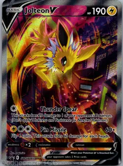 Jolteon V SWSH183 Promo SWSH Black Star Pokemon NM - Image 1