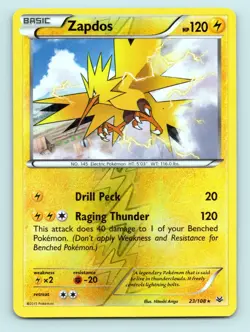 Pokemon Deck Exclusives Zapdos - 23/108 (XY Roaring Skies) 023/108 MP - Image 1