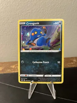 SWIRL Croagunk SWSH245 Cosmo Holo Black Star Promo Pokemon TCG DOUBLE SWIRL - Image 1