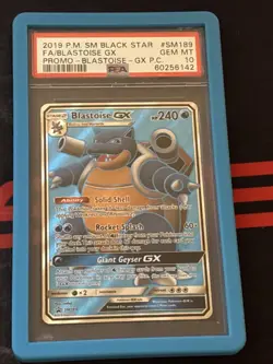 Pokemon TCG Blastoise GX Holo Ultra Rare SM189 Black Star Promo 2019 PSA 10 - Image 1