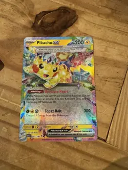 Pikachu ex 57/191 Double Rare Pokemon TCG SV08: Surging Sparks NM - Image 1