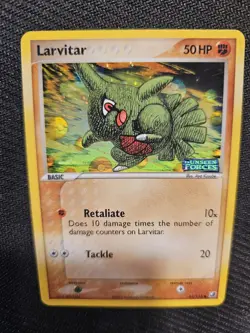 Pokemon Larvitar 61/115 Ex Unseen Forces Holo Stamped. Near Mint. - Image 1