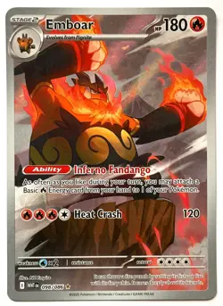 Emboar 098/086 - Pokemon TCG - White Flare Illustration Rare Holo - M/NM - Image 1