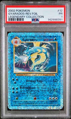 PSA 1 PR 2002 Pokemon Legendary Collection Gyarados 12/110 Reverse Holo Foil - Image 1