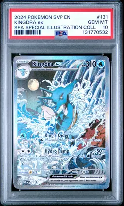 2024 POKEMON SVP EN-SV BLACK STAR PROMO #131 KINGDRA EX PSA 10 - Image 1