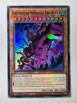 Earthbound Immortal Red Nova MZTM-EN044 Super Rare 1st Edition YuGiOh Card - Image 1