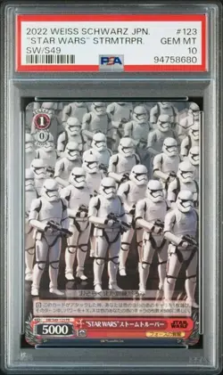 PSA 10 JAPANESE WEISS SCHWARZ STAR WARS STORMTROOPER #123 SW/S49 2022 28 - Image 1