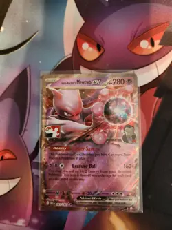 Team Rocket’s Mewtwo ex STAMPED Play! Pokemon Prize Pack Series 8 Promo Card NM - Image 1