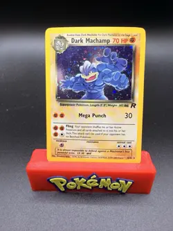 Dark Machamp Team Rocket 10/82 Unlimited Holo Rare Pokemon Vintage WOTC NM/LP-c - Image 1