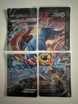 Zacian V-Union SWSH163-166 Promo Holo 4 Card Bundle Near Mint Black Star Promo - Image 1