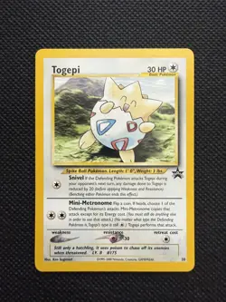 Togepi 30 LP Black Star Promo Non Holo 2000 WoTC Pokemon TCG - Image 1