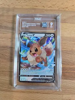 Pokemon TCG Crown Zenith Eevee v Holo Ultra Rare Card 108/159 - Image 1