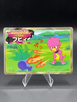 Magby vs Oddish No.240 Pokemon Top sun Battle Card TCG Nintendo Japanese - Image 1