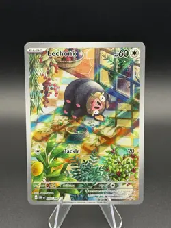 Pokemon Lechonk 209/197 SV03 Obsidian Flames Illustration Rare Full Art Holo - Image 1