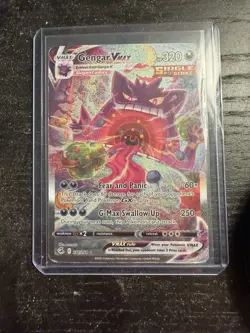 Pokemon Gengar VMAX 271/264 Alt Alternate Art Secret Rare Fusion Strike Damaged - Image 1