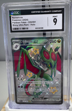 CGC 9 Noivern ex 220 – Paldean Fates Shiny Ultra Rare Pokemon Card - Image 1