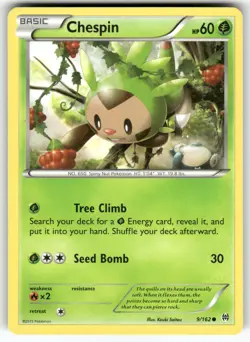 Chespin (9) XY - BREAKthrough Common Pokemon Lightly played - Image 1
