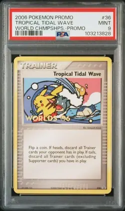 PSA 9 POKEMON PROMO TROPICAL TIDAL WAVE WORLD CHAMPIONSHIPS #36 2006 571 - Image 1
