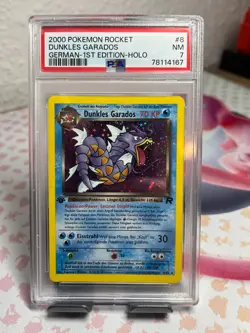 Pokemon Dunkles Garados 1. Edition PSA 7 Holo Team Rocket Deutsch Near Mint #8 - Image 1