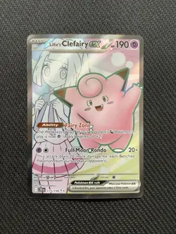 Lillie's Clefairy ex 173/159 SV09 Journey Together Holo Ultra Rare Pokemon NM - Image 1