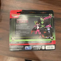 Pokemon SHROUDED FABLE 3pk Blister With Pecharunt Promo NEW In Hand 3 Packs - Image 4