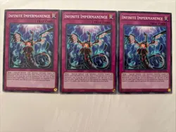 3x Yugioh Playset Infinite Impermanence (SR14-EN039) - Common - Near Mint (NM) - Image 1