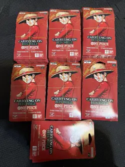 One Piece CCG - OP13 - Carrying On His Will Sealed Booster Pack LOT OF 70 - Image 1