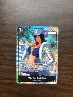 Ms All Sunday One Piece TCG English OP14-084 Super Rare ALT Azure Sea’s Seven - Image 1