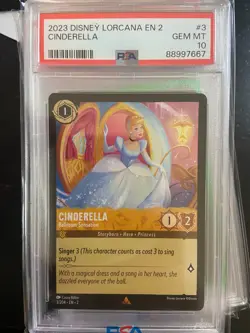 Cinderella Disney Lorcana 2023 Rise of the Floodborn 3/204 PSA 10 Gem Y - Image 1