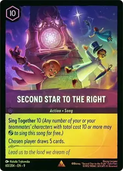 Second Star to the Right 60/204 Disney Lorcana Fabled RARE Cold Foil - Image 1