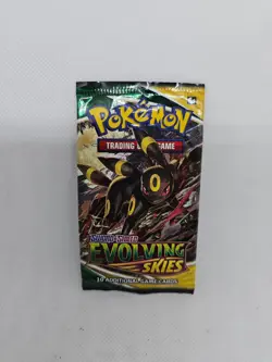 Pokemon Evolving Skies Booster Pack Wrapper Empty Umbreon Art Packaging Only - Image 1