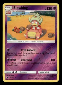 Slowking 48/147 Rare Burning Shadows Reverse Holo Pokemon NM - Image 1
