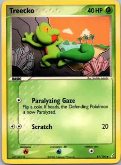 Pokemon TCG Treecko 67/100 Crystal Guardians LP - Image 1