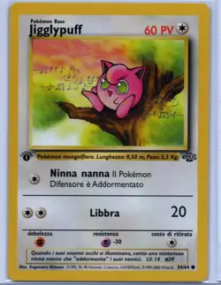 NM Pokemon TCG Jigglypuff 54/64 1st Edition Common Jungle WOTC Italian! - Image 1