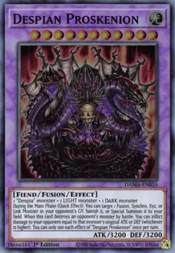 Yugioh! Despian Proskenion - DAMA-EN035 - Super Rare - 1st Edition Near Mint, En - Image 1