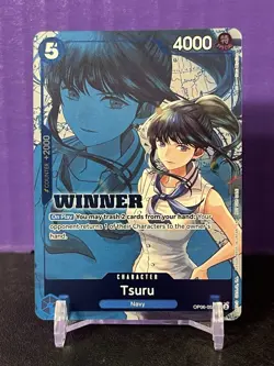 One Piece Winner Pack 2025 Vol 4 Tsuru OP06-051 Foil Stamped Promo (1090) NM/M - Image 1