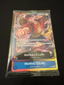 One Piece Monkey.D.Luffy 2nd Anniversary Stamped Promo P-043 Sealed NM - Image 1