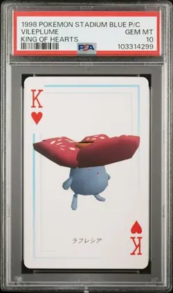 PSA 10 POKEMON PLAYING CARD VILEPLUME KING OF HEARTS STADIUM BLUE 384 - Image 1