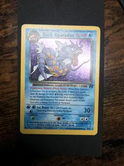 Dark Gyarados 8/82 MP Team Rocket Holo Unlimited Pokemon Card Moderate Play - Image 1