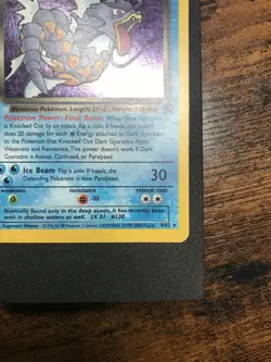 Dark Gyarados 8/82 MP Team Rocket Holo Unlimited Pokemon Card Moderate Play - Image 3