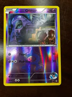 Grimer Reverse Holo 7/34, 2015 Team Aqua, Pokemon TCG Card English - Image 1