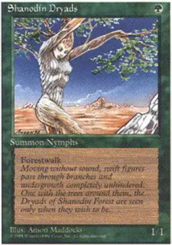 MTG Shanodin Dryads, Light Play, English Alternate Fourth Edition 4th - Image 1