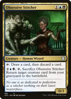 Obsessive Stitcher (189/359) Adventures in the Forgotten Realms Commander LP - Image 1