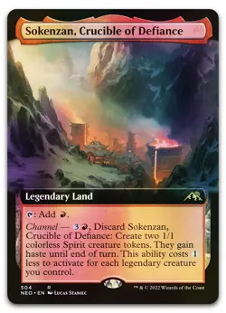 Sokenzan, Crucible of Defiance (Extended Art) (Foil) NM Kamigawa Neon Dynasty - Image 1
