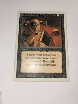 Demonic Tutor Revised Edition HP MTG Heavily Played See - Image 2