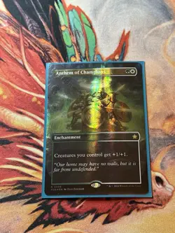 MTG Foundations Anthem of Champions Enchantment RARE MANA FOIL #0405 - Image 1